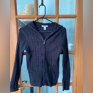 Styling company, sweater with hood and zip front
